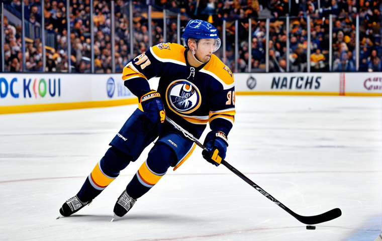 **Sandis Ozolins:** "Action shot of Sandis Ozolins skating during an NHL game, wearing a team jersey, dynamic pose, rink background with blurred crowd, fully clothed, professional hockey attire, safe for work, perfect anatomy, correct proportions, professional sports photography, high quality."