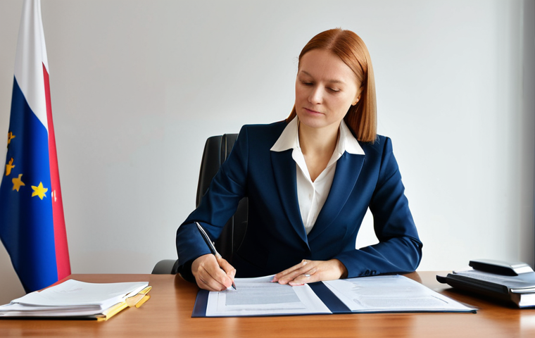 Latvian Business in the EU**

"A professional businesswoman in a modern office in Riga, Latvia, reviewing EU documents. Fully clothed in a modest business suit. Background shows the Latvian flag and the EU flag. Bright, professional lighting. Perfect anatomy, correct proportions, well-formed hands, appropriate attire, safe for work, family-friendly, high quality."

**