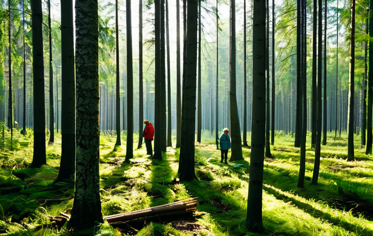 라트비아 환경 보호 정책 - Sustainable Forestry**

"A lush Latvian forest scene, showcasing both mature trees and newly planted...