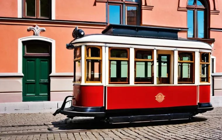 라트비아 대중교통 이용법 - Prompt 1: Riga Tram Journey through Historic Charm**